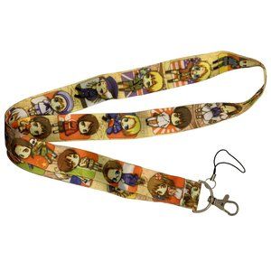 Japanese Anime Lanyard Keychain Chibi Anime Character with‎ Country Flags